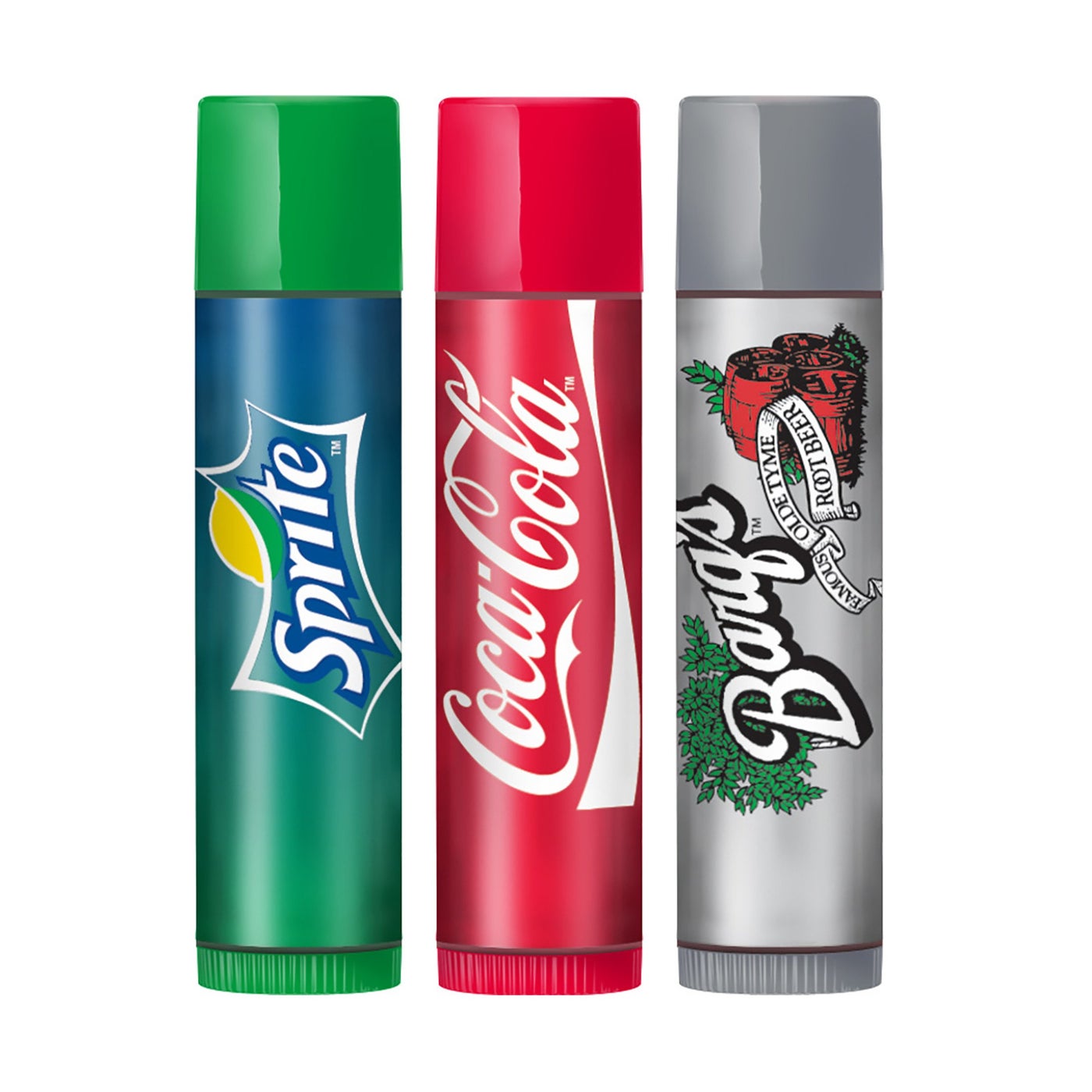 Lip Smacker Coca Cola Collection  Moisturizing Soothing Trio Sprite Coke  Barqs Root Beer