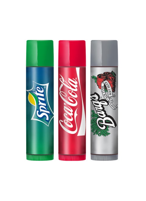 Lip Smacker Coca Cola Collection  Moisturizing Soothing Trio Sprite Coke  Barqs Root Beer