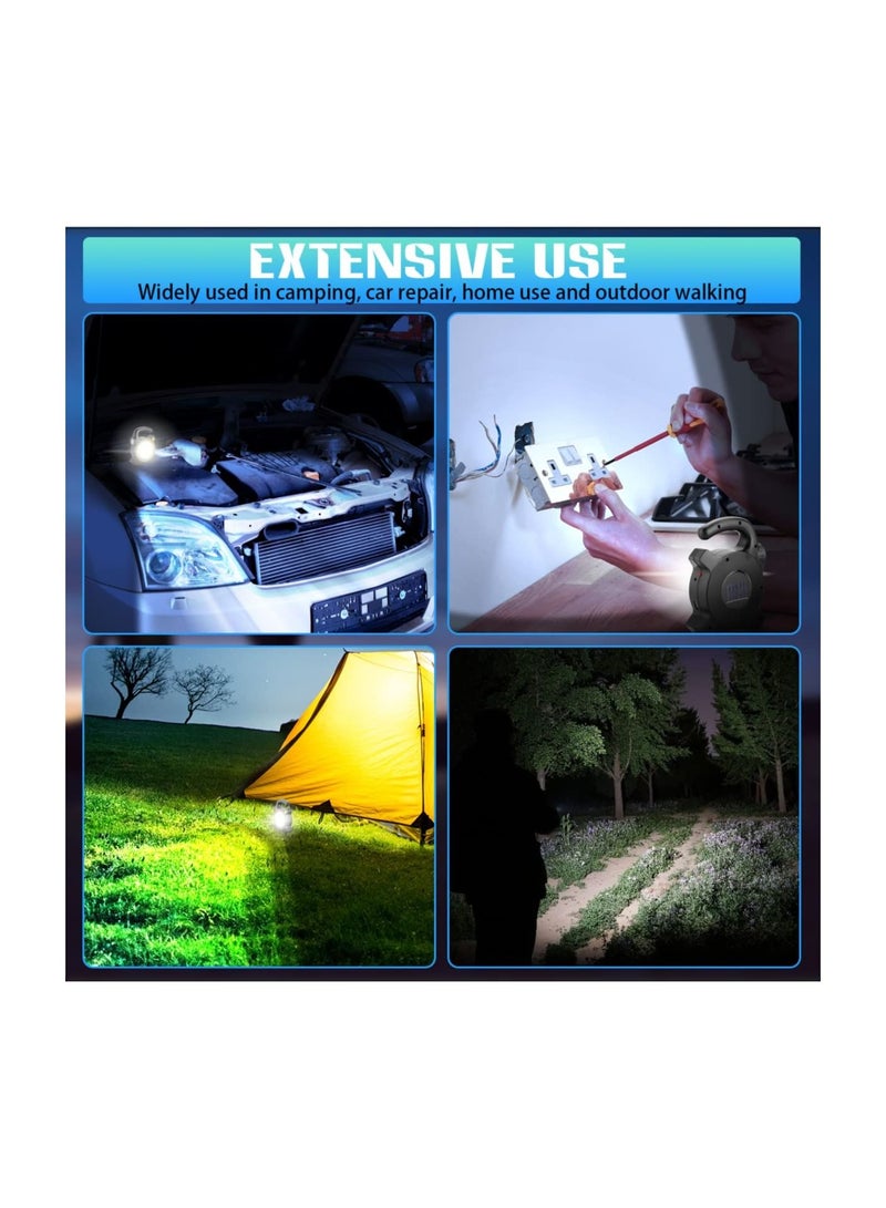 NIBEMINENT USB Rechargeable Work Light Solar Portable Handy LED Torches 1000 Lumnes Bright COB Outdoor Camping 10W Battery Powered Operated Worklight  - Image 5