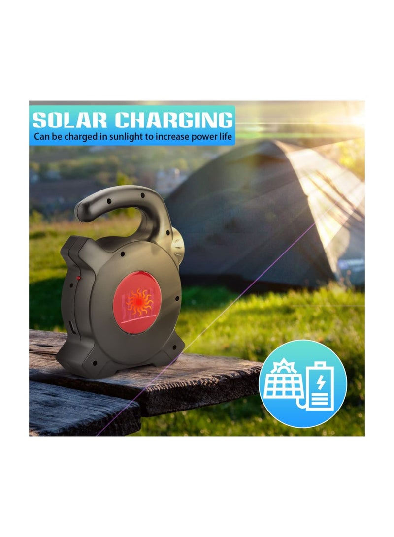 NIBEMINENT USB Rechargeable Work Light Solar Portable Handy LED Torches 1000 Lumnes Bright COB Outdoor Camping 10W Battery Powered Operated Worklight  - Image 3