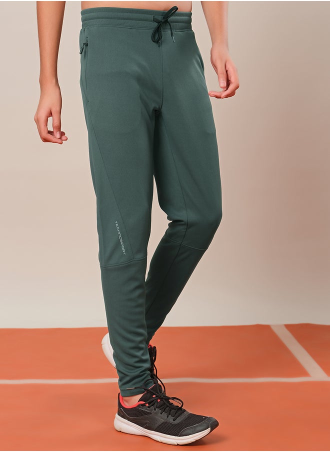 Technosport Solid Drawstring Waistband Track Pants  - Image 3