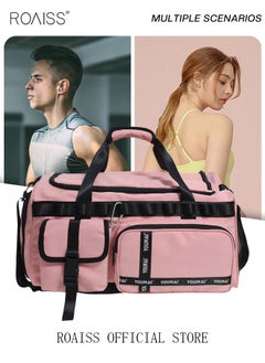 roaiss Large-Capacity Travel Bag Men's Short-Distance Luggage Backpack College Students Boarding Backpack Dry and Wet Separation Fitness Bag  - Image 2