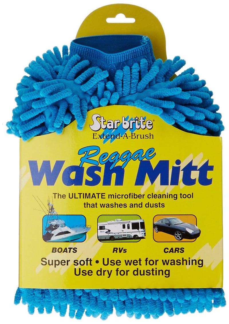 STAR BRITE Microfiber Reggae Wash Mitt (Blue) (040105) - Image 2