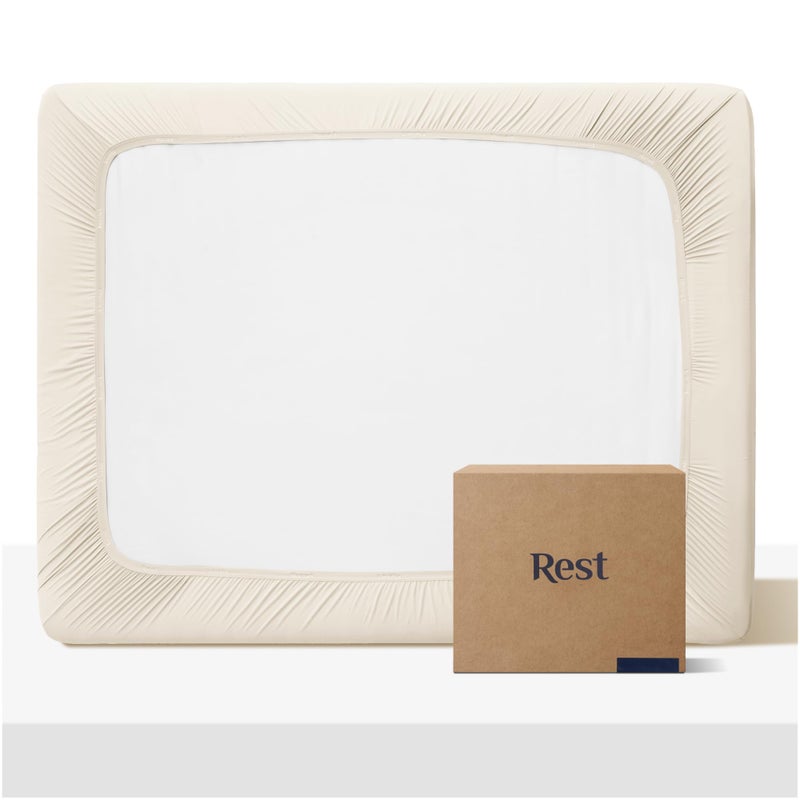 Rest REST Evercool+ Fitted Sheet  Queen Size  Snow Ivory  15"" Deep (up to 18)  Breathable Bedding for Hot Sleeper and Night Sweats  Bed Sheet with Ionic+ Self-Cleaning Silver Yarn for Sensitive Skin  - Image 4