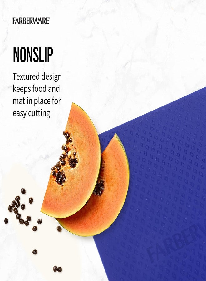 فاربرواير مجموعة حصائر تقطيع مرنة للمطبخ من فاربروير - صنع في الولايات المتحدة الأمريكية - لمنع انتقال العدوى، مقاس 11 × 14 بوصة، تصميم مانع للانزلاق - أداة مطبخ أساسية سهلة التنظيف، 4 قطع - Image 4