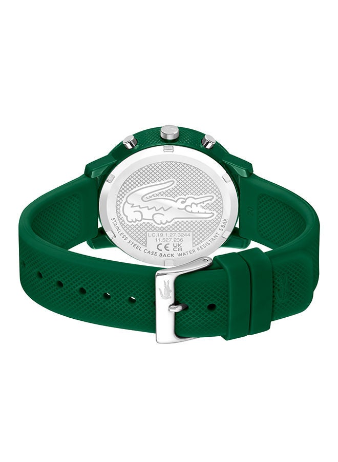 LACOSTE Men's Chronograph Round Shape Silicone Wrist Watch 2011245 - 43 Mm - Image 2