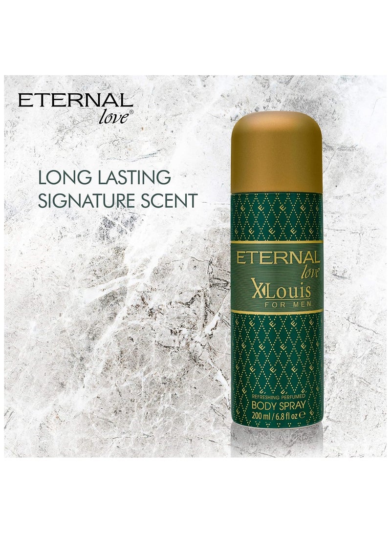 Eternal Love Body Spray Xlouis Men 200ml (Pack of 2) - Image 4