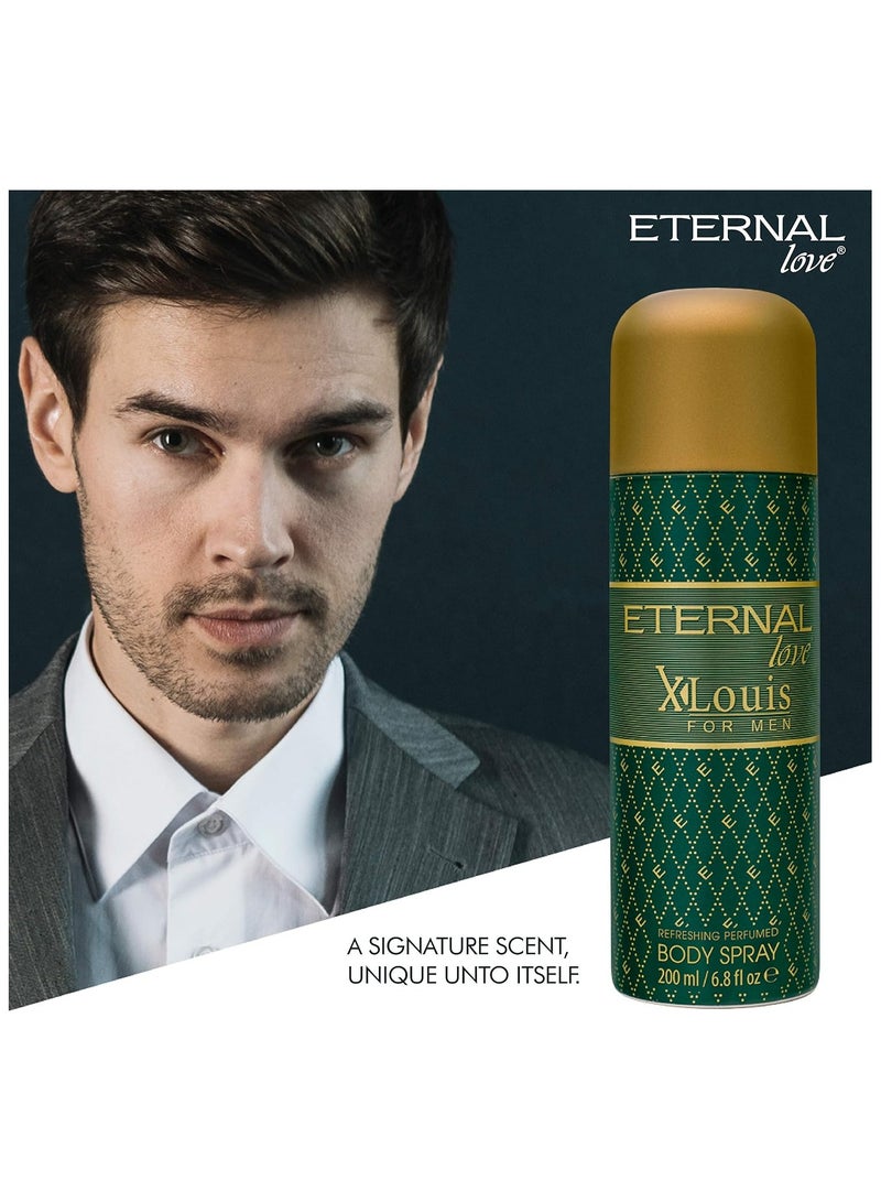 Eternal Love Body Spray Xlouis Men 200ml (Pack of 2) - Image 3