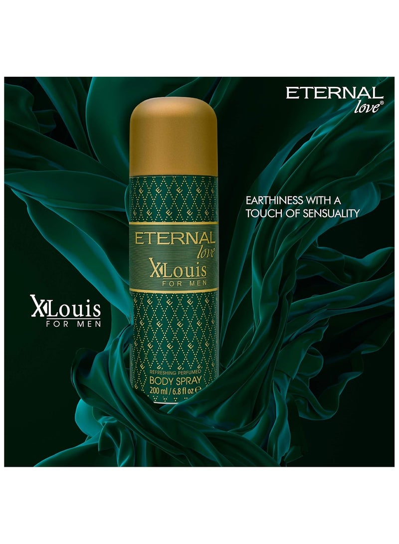 Eternal Love Body Spray Xlouis Men 200ml (Pack of 2) - Image 2