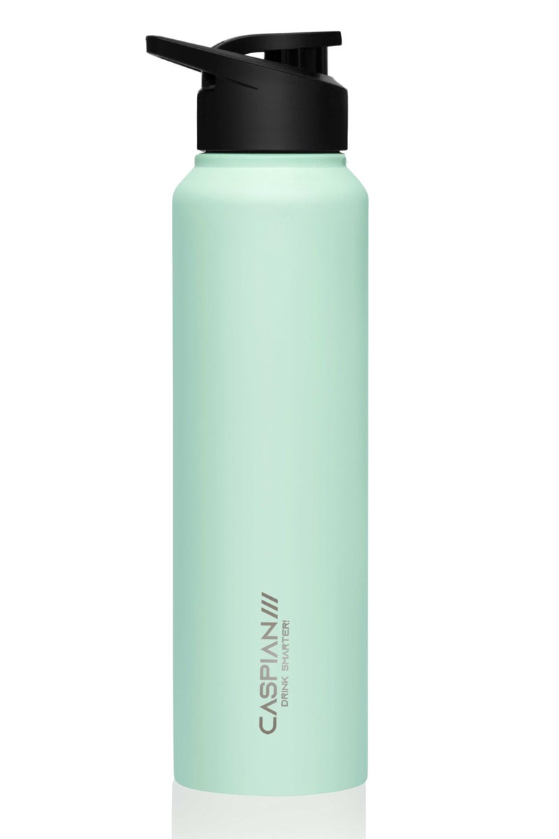 CASPIAN /// HIke ISI Certified Stainless Steel Water Bottle 1 ltr. (MIst Green, 1 Litre) | Leak Proof Sipper for Fridge Home Office Travel School Kids Boys Girls Adults Sports Gym Yoga Gift|BPA Free - Image 1