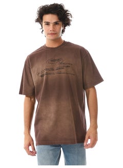 Russett Brown Short Sleeves Printed T-Shirt