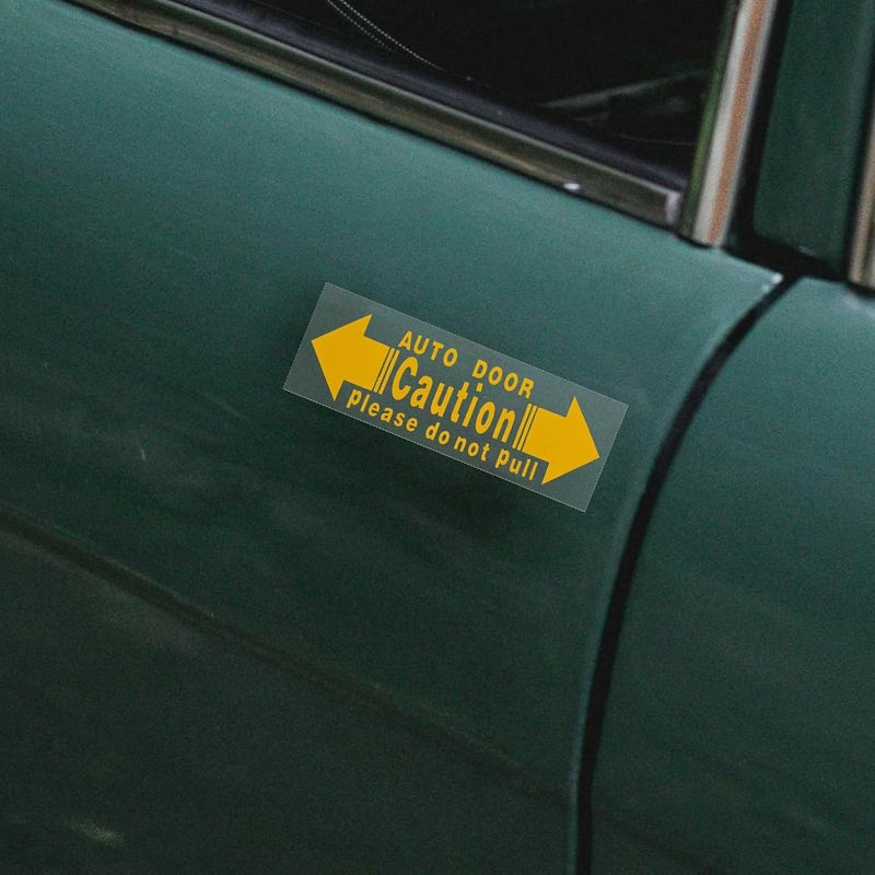 2pcs Caution Automatic Door Stickers Car Door Open Warning Decals Vehicle Safety Warning Stickers for Cars Exterior Use - Image 5