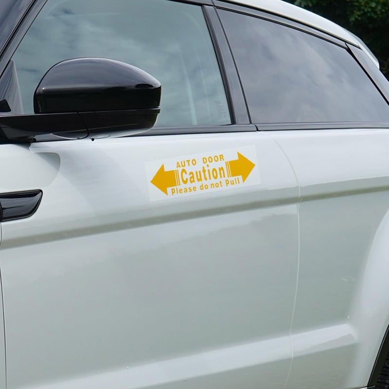 2pcs Caution Automatic Door Stickers Car Door Open Warning Decals Vehicle Safety Warning Stickers for Cars Exterior Use - Image 4