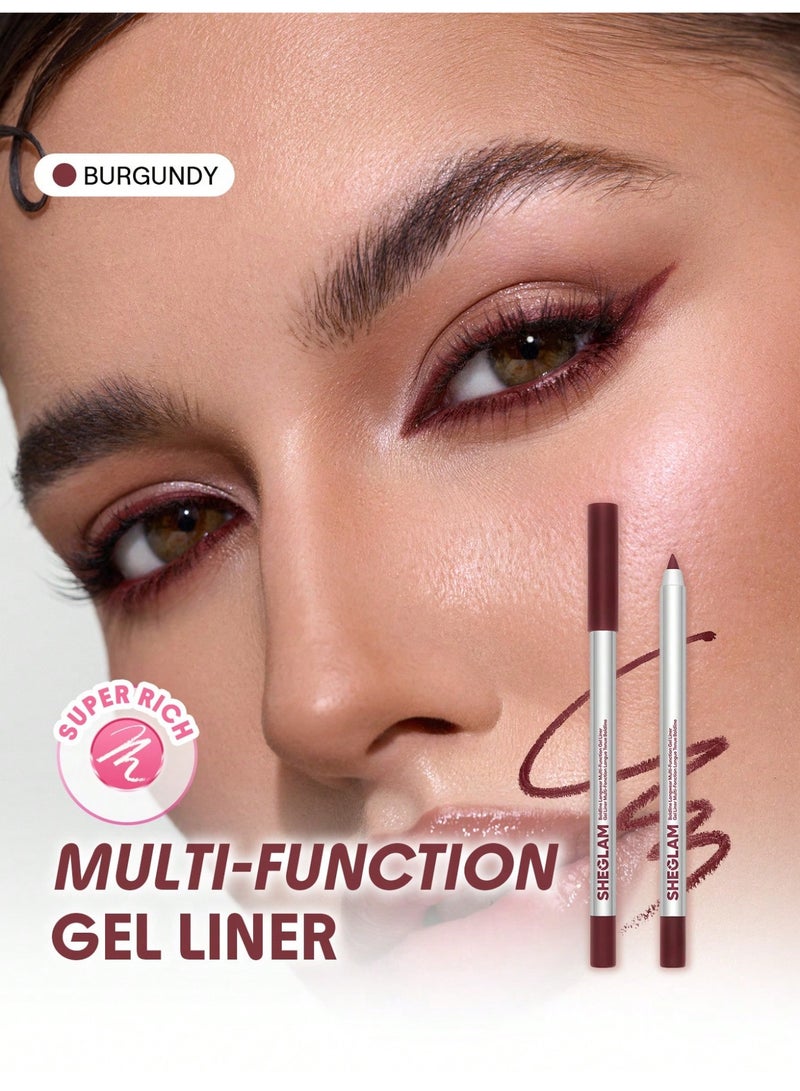 SHEGLAM Boldline Longwear Multi-Function Gel Liner- Burgundy - Image 3