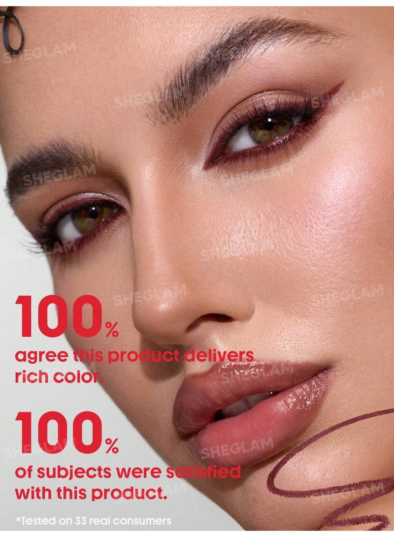 SHEGLAM Boldline Longwear Multi-Function Gel Liner- Burgundy - Image 4