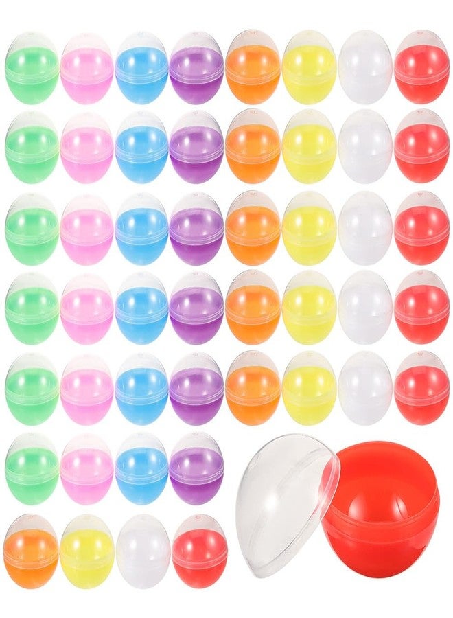 OATIPHO 100 Pcs Colored Translucent Capsules 1.77 Inch Empty Round Plastic Containers For Vending Machines Party Favors DIY Prize Fillable Toys Bulk Assorted - Image 1