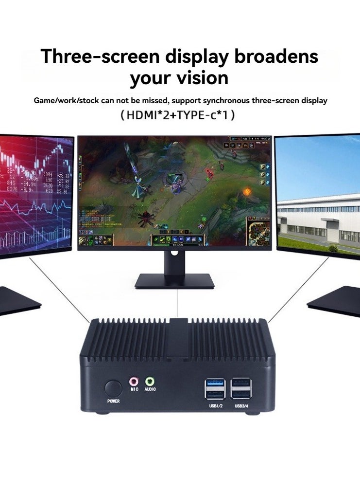 Mini commercial host i7 processor built-in WiFi Bluetooth 8-port full interface office artifact compact and efficient office computer