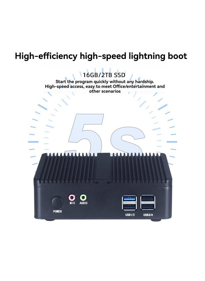 Mini commercial host i7 processor built-in WiFi Bluetooth 8-port full interface office artifact compact and efficient office computer