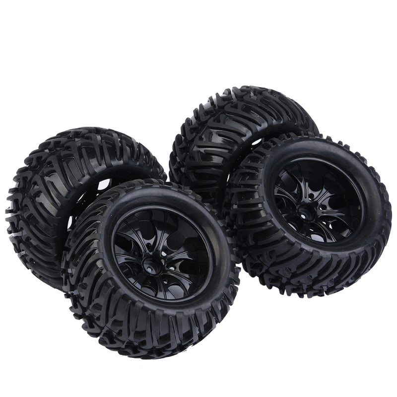 4Pcs Y shaped Tyre Pattern Rubber Tires With Hubs for 1/10 Scale RC Truck Car (7 Holes) - Image 4
