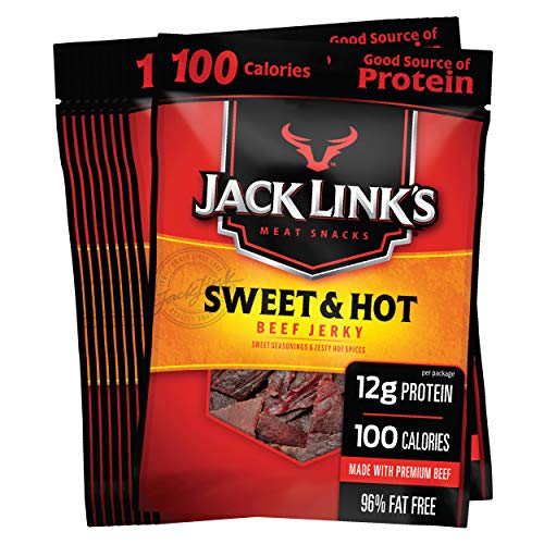 Jack Link's Meat Snacks Beef Jerky, Sweet and Hot, Great Stocking Stuffers and Gifts, 1.25 Ounce (Pack of 10) - Image 1