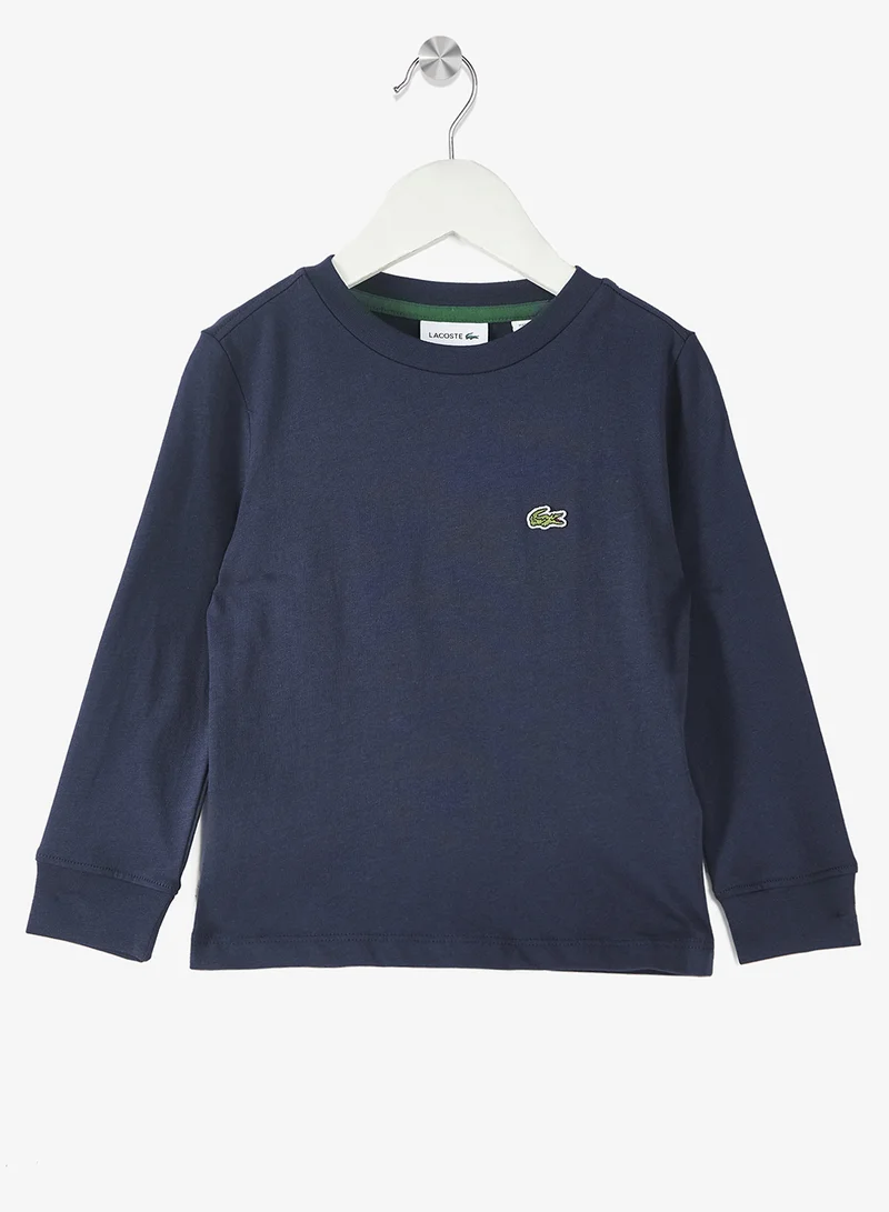 LACOSTE Kids Logo Crew Neck T-Shirt