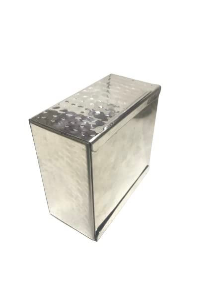 Dynore Stainless Steel Mathar Design Square Shape Tissue Paper Napkin Holder Box - Image 4