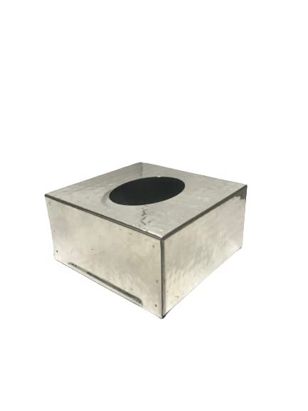 Dynore Stainless Steel Mathar Design Square Shape Tissue Paper Napkin Holder Box - Image 2