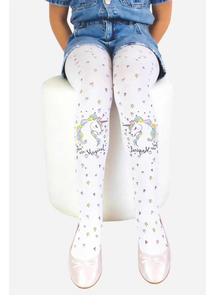 DayMod Vera Unicorn Patterned Children's Tights 