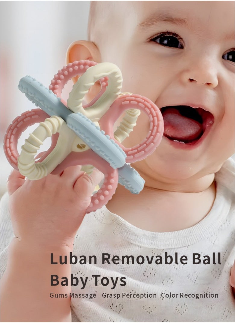 HieerBus Baby Teething Toys, Silicone Teether Relief Soothing Sore Gums, Baby Chew Toys, Baby Toys More than 4 months  - Image 3