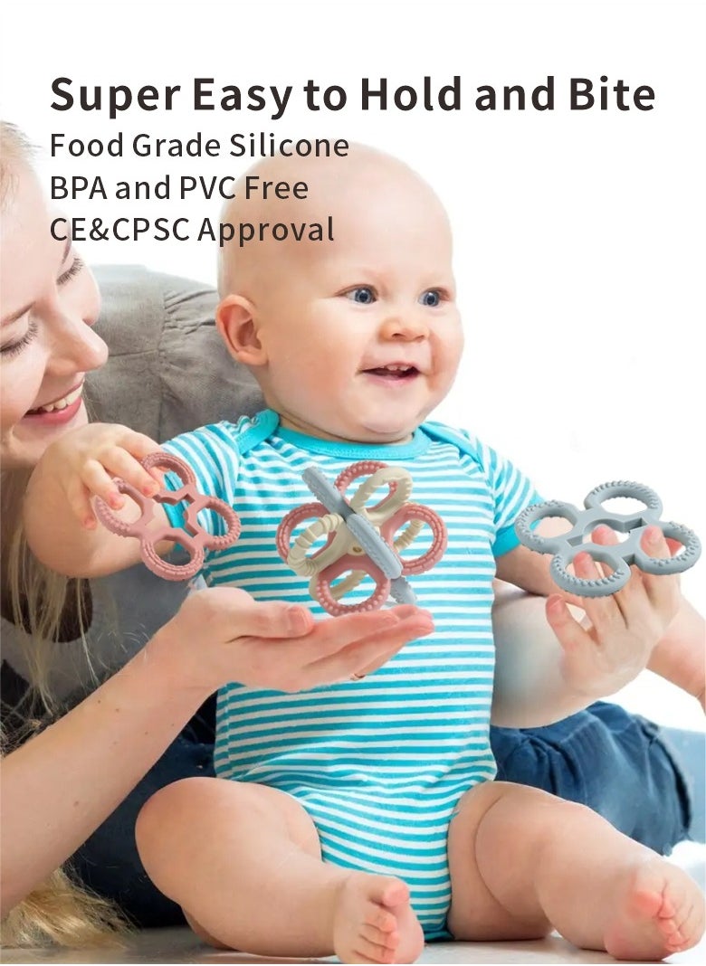 HieerBus Baby Teething Toys, Silicone Teether Relief Soothing Sore Gums, Baby Chew Toys, Baby Toys More than 4 months  - Image 4