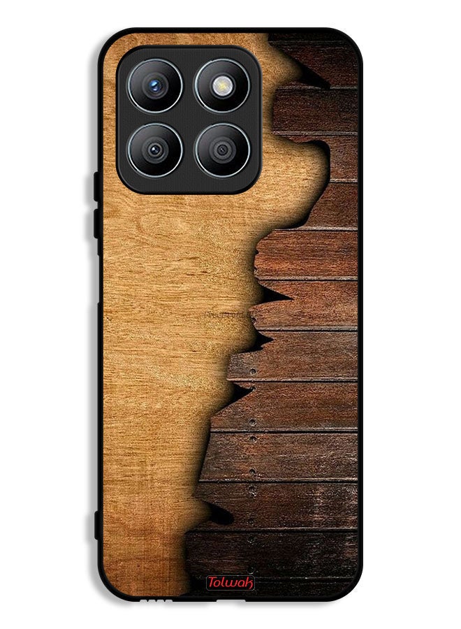 Tolwak Honor X8b Protective Case Cover Vintage Wood Pattern - Image 1