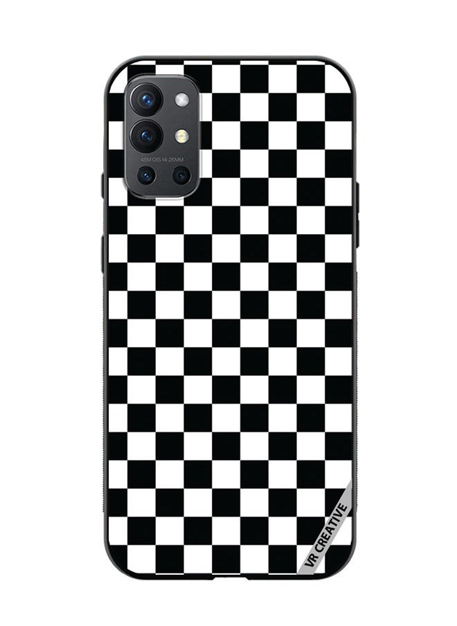 VR CREATIVE - Protective Case Cover For OnePlus 9R Black And White Box Design Multicolour - Image 1