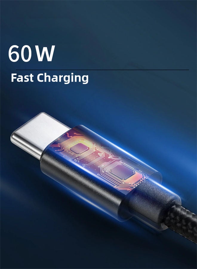 SJet USB C Cable 3M 10ft, Long Braided Power Type C Cable USB C to USB C PD Fast Charging Cable 60W USB-IF Certified for iPhone 16 Series, MacBook, iPad, Samsung, XiaoMi, Mobile, Laptop,  Switch,PS5, Camera, DJ Pocket - Image 2