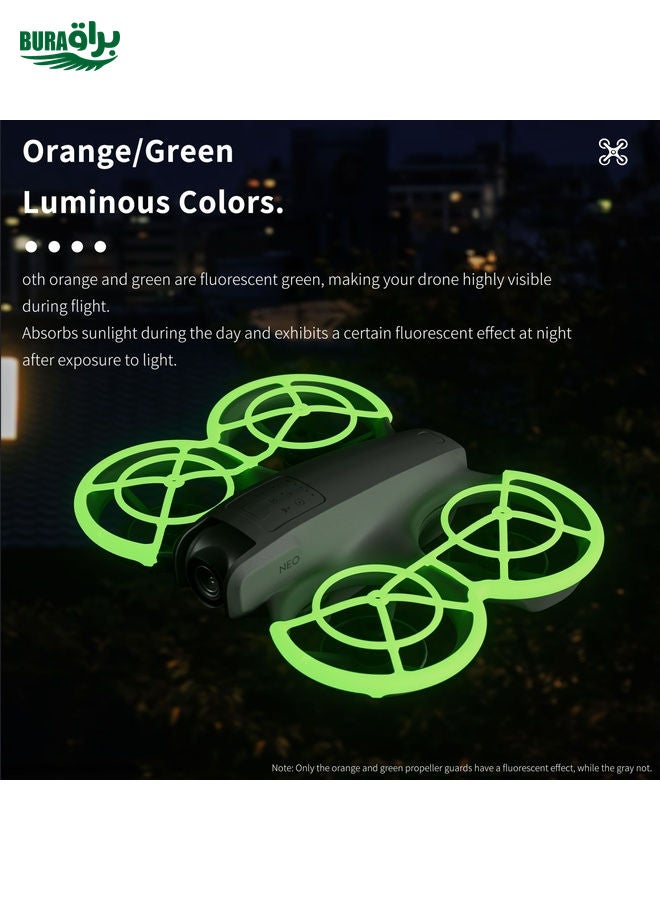 براق ل DJI Neo Startrc Propeller Propeller Guard Rings anti-tolision (Orange) - Image 4