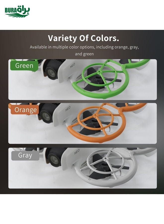 براق ل DJI Neo Startrc Propeller Propeller Guard Rings anti-tolision (Orange) - Image 3