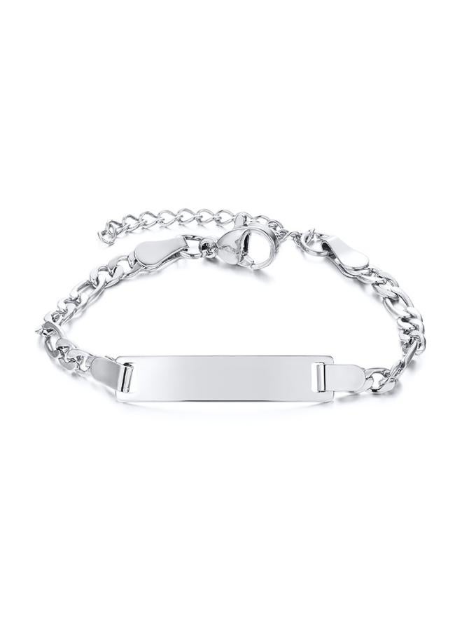 Children's Bracelet Stainless Steel Blank Curves Adjustable 2+3cm Engraving Jewelry Br-798