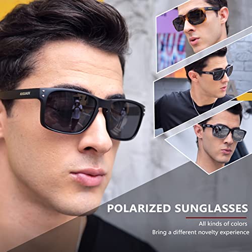 KUGUAOK نظارات شمسية مربعة مت polarized للرجال والنساء بتشطيب غير لامع، نظارات حماية من الأشعة فوق البنفسجية - Image 2