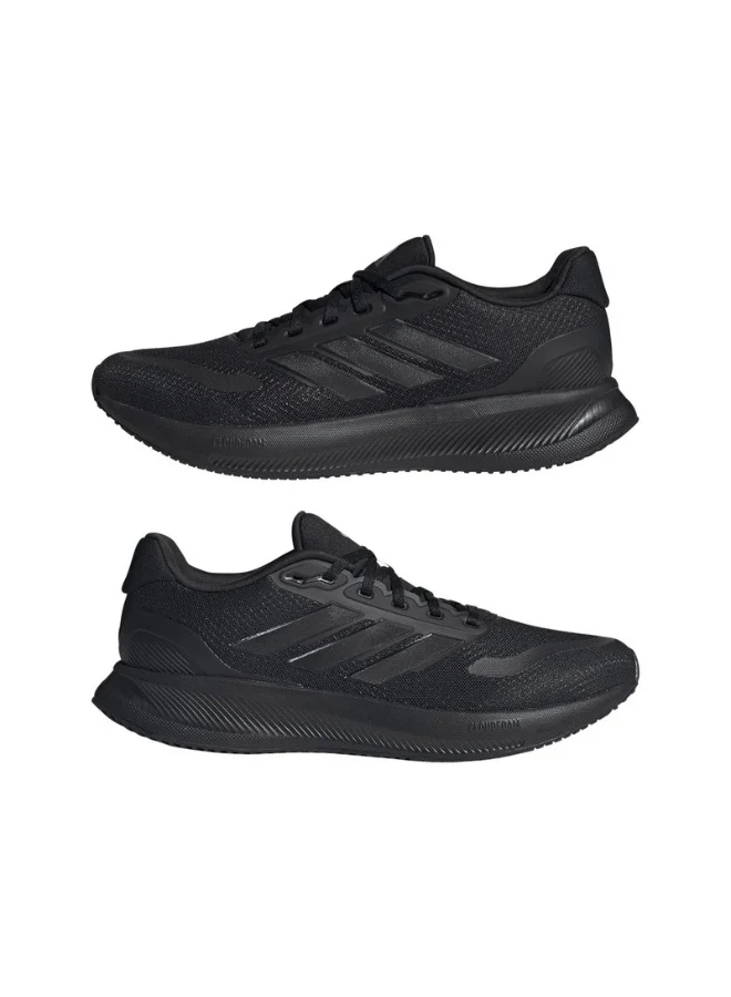 اديداس Adidas Runfalcon 5 Black Running Shoes For Men 6.5