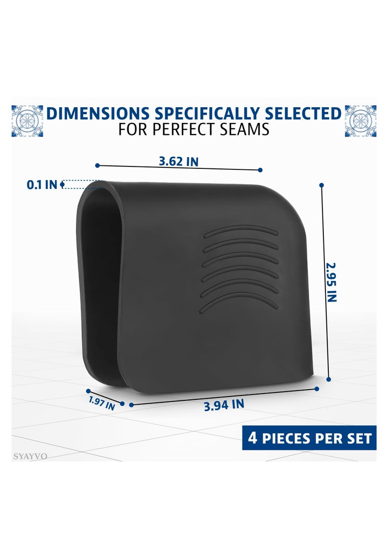 Caulking Finisher Grout Scraper Tool, 4 Pcs Manual Caulk Applicator Tools, Sealant Finishing Tool, for Caulking Finisher, Tile Grout Tool, Brick Filler Caulking Finishing Tool - Image 2