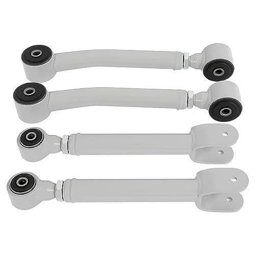 KUAFU 0-8" Lift Adjustable Control Arm Compatible with 1986-2001 Jeep Cherokee XJ 1985-1992 Jeep Comanche MJ 1993-1998 Grand Cherokee ZJ 1997-2006 Wrangler LJ/TJ Powder Coated - Gray - Image 3