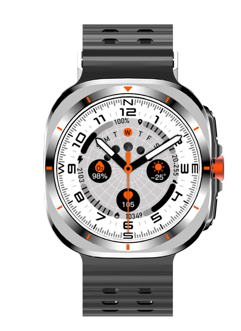 HW - Y02 smartwatch, AMOLED always displays Bluetooth call waterproof fitness watch, compatible with Android and iOS black - Image 1