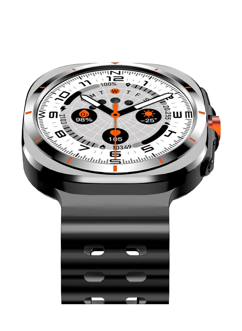 HW - Y02 smartwatch, AMOLED always displays Bluetooth call waterproof fitness watch, compatible with Android and iOS black - Image 1