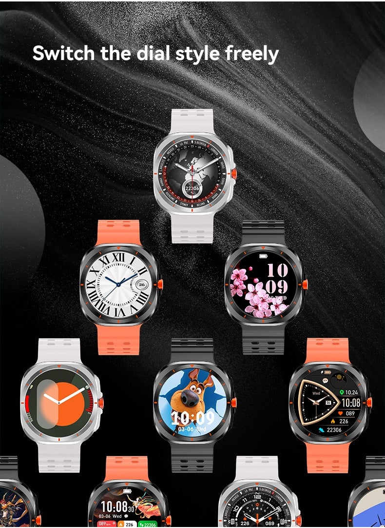 HW - Y02 smartwatch, AMOLED always displays Bluetooth call waterproof fitness watch, compatible with Android and iOS black - Image 1
