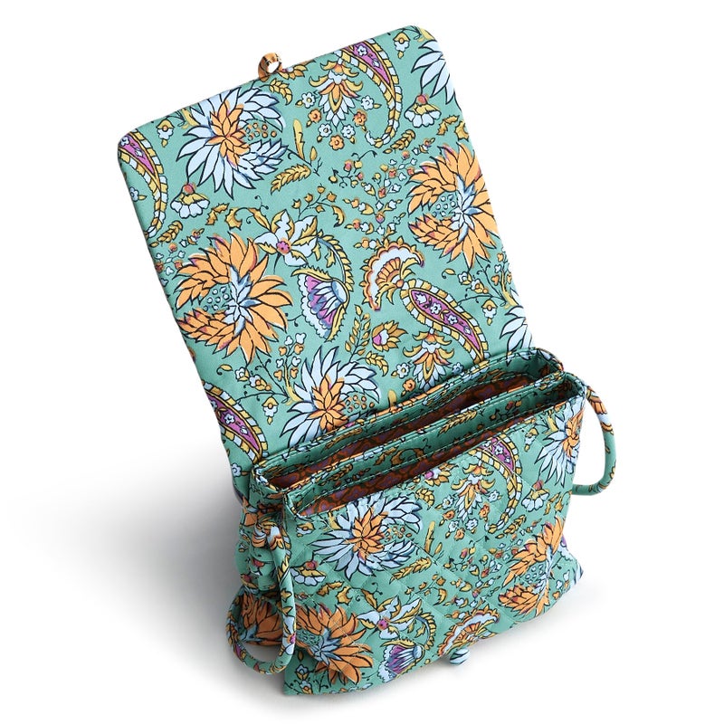 Vera Bradley Women's Premium Cotton Baird Hipster Crossbody, Gemstone Paisley, One Size - Image 5