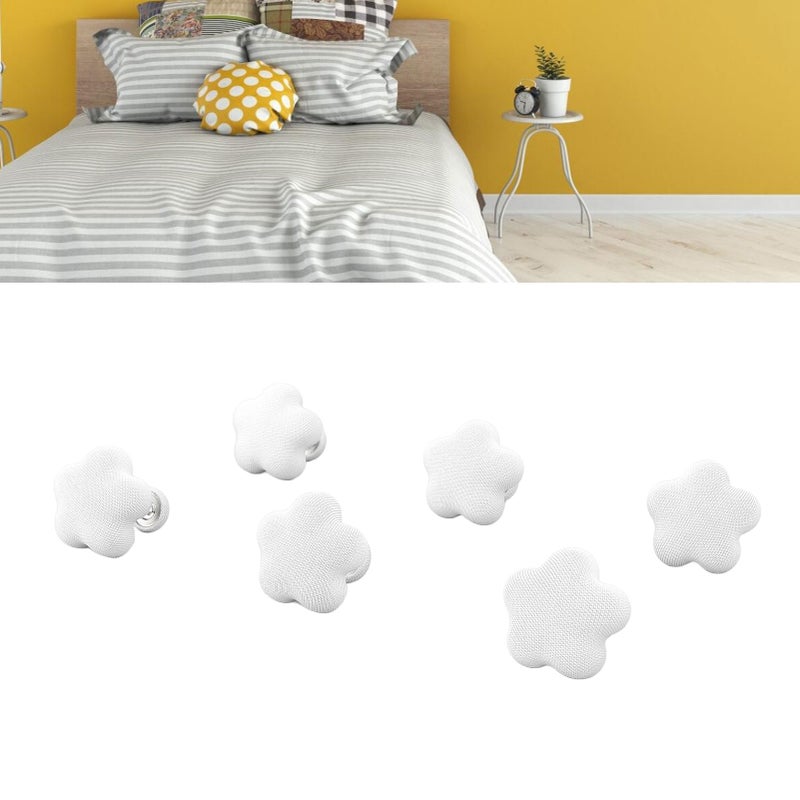 16pcs Duvet Cover Clip Star Shaped Firm Fixing Slip Prevention Detachable Bed Sheet Clip Pin Fasteners for Curtain Blanket Cushion Sheet White - Image 2