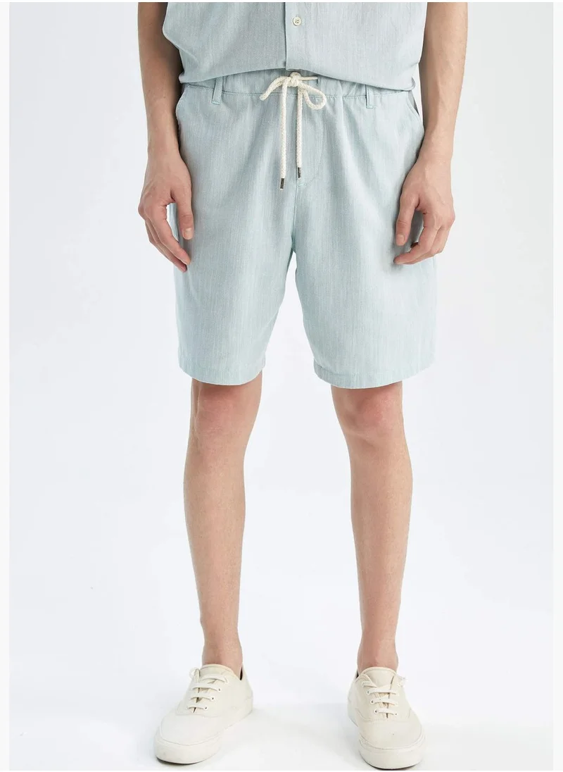 DeFacto Regular Fit Tie Waist Bermuda Shorts