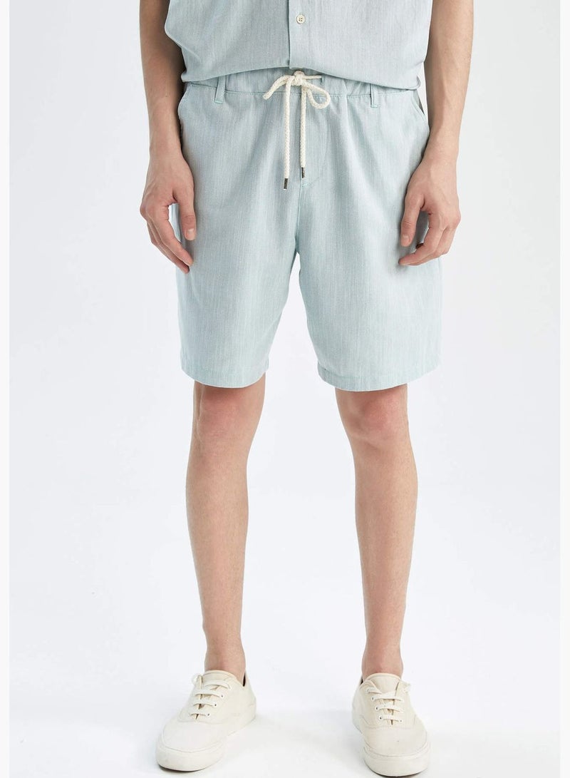 DeFacto Regular Fit Tie Waist Bermuda Shorts  - Image 4