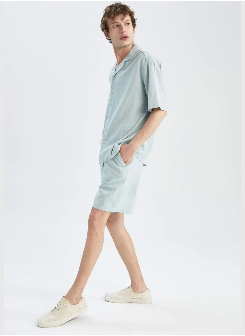 DeFacto Regular Fit Tie Waist Bermuda Shorts