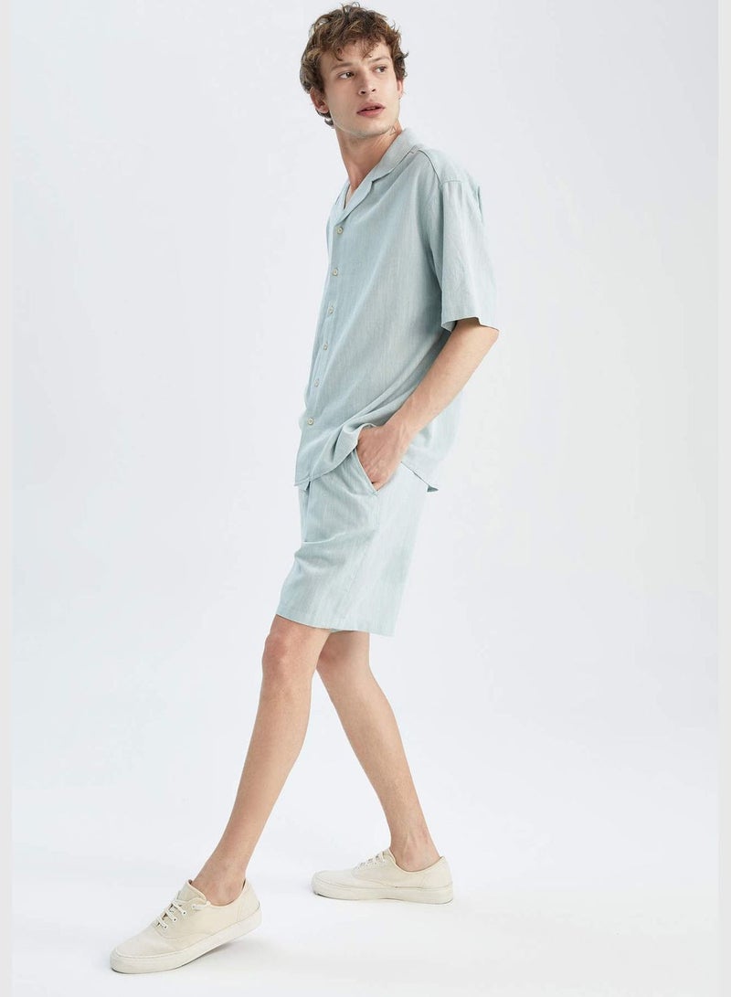 DeFacto Regular Fit Tie Waist Bermuda Shorts  - Image 3