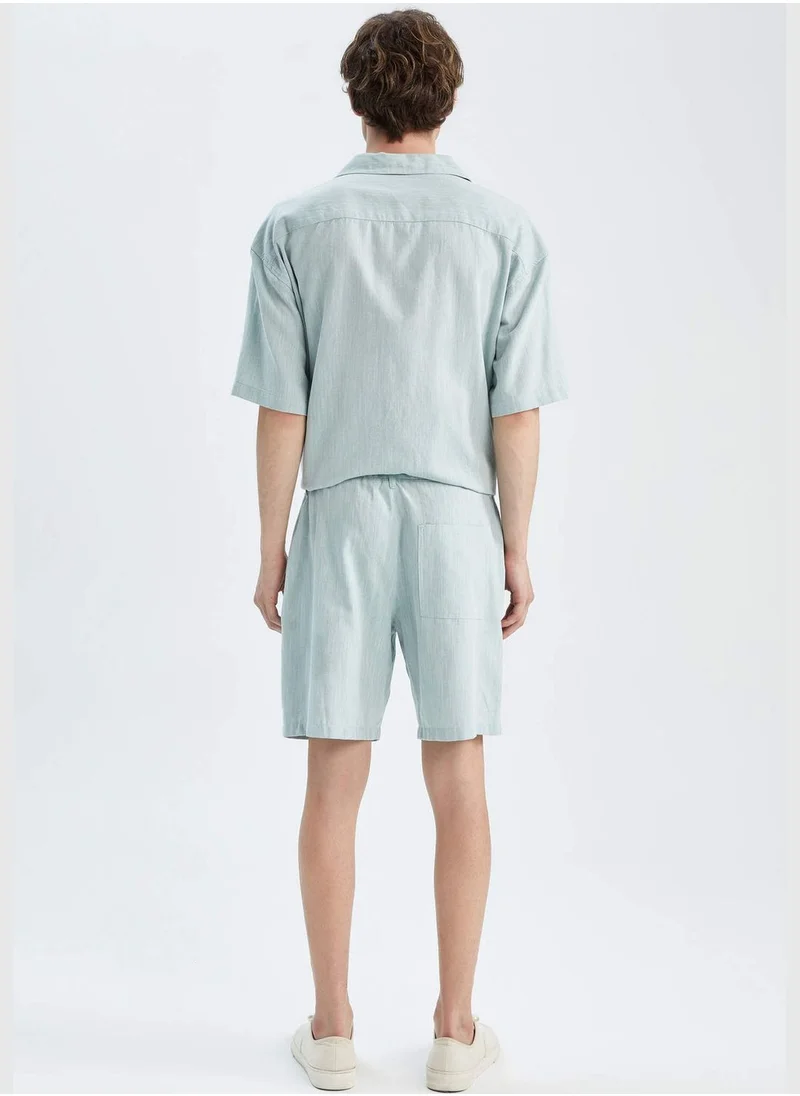 DeFacto Regular Fit Tie Waist Bermuda Shorts